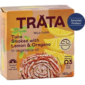 TRATA Tuna dimljena v rastlinskem olju limona-origano 160 g