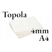 ONLY Topolova vezana plošča 4 mm A4 8 kosov