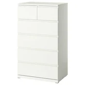 STORKLINTA Predalnik s 6 predali, bela, 70x50x120 cm