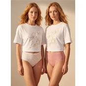 Sinsay - Pamucne full briefs gacice sa cipkom 2 pack - šareno