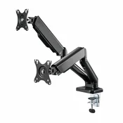 SBOX namizni nosilec za 2x monitor LCD-S024-3 črn