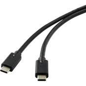 Renkforce Povezovalni kabel Renkforce USB 3.2 (Gen 2x2) [1x vtič USB-C - 1x vtič USB-C ] 2,00 m Črno pozlačeni vtični kontakti Renkforce USB kabel USB 3.2 gen., (20415700)