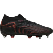 PUMA FUTURE 9 ULTIMATE MxSG Football Boots Unisex, Shoes, Black/Glowing Red/Strongray, 46