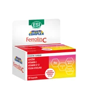 ESI Kompleks sa gvoždem, vitaminom C, folnom kiselinom i vitaminom B12 Ferrolin C 30 kapsula 104274.0