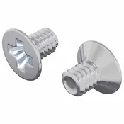 Vidaxl Vijaki s countersunk glavico 2 szt. srebrna M4 x 6 mm Jeklo