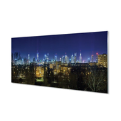 tulup.si Stenska plošča za kuhinjo Nočna panorama varšavi 120x60 cm