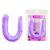 LyBaile Dvojni gel dildo - dvostranski penis - vijoličen
