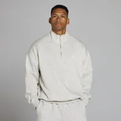 MP Mens Rest Day Oversized 1/4 Zip - Light Grey Marl - M