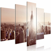 Slika - Sun over Manhattan (5 Parts) Wide Brown 200x100
