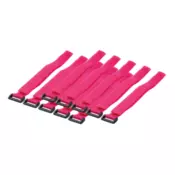Logilink cicak trakice za vezivanje kablova 500x20mm, 10kom, pink