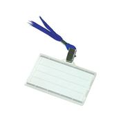 Držač iskaznice DONAU horizontalni 85x50 mm, plastični, plavi, s trakom za vrat, 50 komada, U8347001PL-10