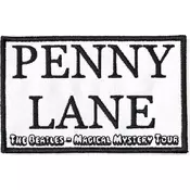 The Beatles Penny Lane White Našitek za šivanje White 96 x 60 mm