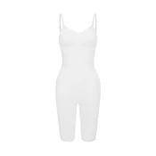 cfab Oblikovanje postave Bodysuit Sculpting Shapewear mit Shorts bela