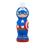 Marvel Avengers Captain America 2in1 Shower Gel & Shampoo gel za prhanje 400 ml za otroke