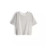 OPUS Majica Sotel temno rjava/naravno bela