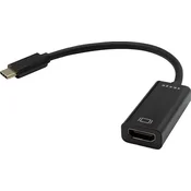 Črni Type-C na HDMI (F) 4K 60Hz 20cm adapter