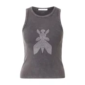 PATRIZIA PEPE Top MAGLIA  kamen / srebrna