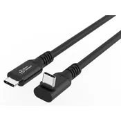 MicroConnect Kabel USB 3.2 Gen 2x2 USB-C 0,5 m MC-USB3.2CC05-FA črne barve