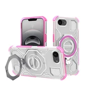 Hibridna maska Carbon Shield Pro za iPhone 16e - pink transparent