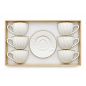 AMC Home Set šolja Golden Wave, 6 komada, Belo-zlatni