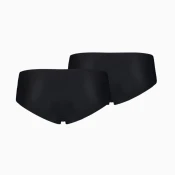 PUMA Womens Seamless Hipster Panties 2 Pack, Black