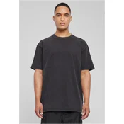 Love Yourself First Acid Washed Heavy Oversize Tee Black