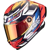 Scorpion EXO-RACE Air Kobra FIM2 full face motociklisticka kaciga plavo-žuto-crvena
