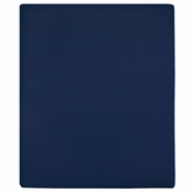 vidaXL Plahta s gumicom od žerseja modra 140x200 cm pamucna