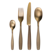 Set jedilnega pribora 24 kosov - Gaya All Satin zlatý - Chevron - 128499