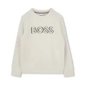 BOSS za fante. J52022 Mikina iz flisa v bež barvi (5anos= 109cm), Priložnostno, Bombaž, otroška moda