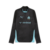 PUMA Olympique de Marseille Training Quarter-Zip Top Men, Sport, Black/Aqua, M