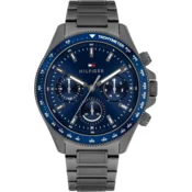 Tommy Hilfiger Muški hronograf kvarcni sat, Plavo-crni
