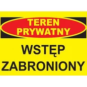 shumee Znak BTO-10 - Zasebna lastnina, vstop prepovedan