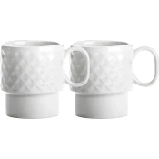 sagaform Coffee & More 2-delni set skodelic za kavo - White