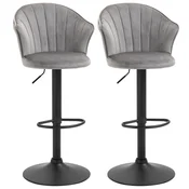Homestar Set barskih stolov 2 kosa 515x575x93-1145 cm siva