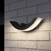 Lucande LED zunanje stensko svetilo Polovica, 30 cm, antracit, IP54 - Sodobni - antracitna, bela - Aluminij