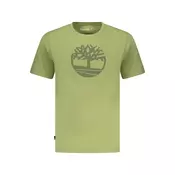 Majica s kratkimi rokavi Timberland zelene barve