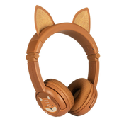 BEŽICNE SLUŠALICE ZA DJECU Buddyphones Play Ears Plus fox (Brown)
