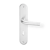Okovje za vrata ACT Anna OV (F1), gonilka desno/krogla, Odprtina za cilindrični vložek PZ, AC-T F1 (srebrni aluminij), 72 mm