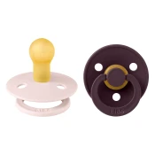 BIBS - Okrogla duda Colour, lateks - Petal/Plum 6-18m