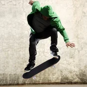 Costway Skateboard 20x79 cm črn, javorovo les in PU kolesa