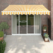 SHUMEE zložljiva tenda (3,5x2,5m, blago in aluminij), rumena in bela