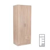 Garderobna omara Miami 80x205 cm sonoma hrast-sonoma hrast