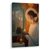 Slika praznična angelska svetloba - 100x150