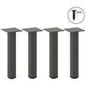 Noge za klub stolic 4 kom. antracit 42-44 cm celik