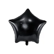 PartyDeco Folija balon STAR črne barve 48 cm