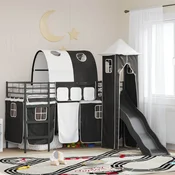 Okvir Krevet za Djecji Loft Crna 75 x 190 cm Metal