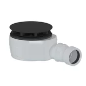 Shower tray waste, dia. 90mm, DN40, Low, black matt cover - Črna - Polysan - 24 - Plastika - 90 - 14