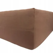 shumee Jersey Deluxe nastavljiva rjuha - čokoladna 70x140 z nastavljivim trakom, poljski izdelek