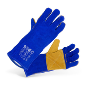 NEW Zaščitne varilne rokavice iz kravje kože v modri barvi